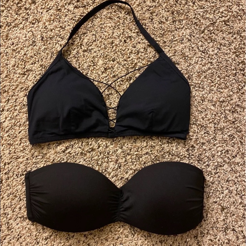 Black bikini tops